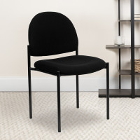 Flash Furniture Black Fabric Stacking Chair BT-515-1-BK-GG